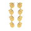 Rack Plating Brass Dangle Stud Earrings EJEW-B062-29G-1