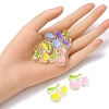 10Pcs 5 Colors Transparent Acrylic Enamel Beads TACR-YW0001-73-4