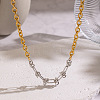 6MM 304 Stainless Steel Mixed Link Chain Necklaces NJEW-L470-01GP-1