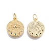 Brass Pave Cubic Zirconia Pendants KK-N231-348C-01-1