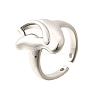 Brass Cuff Rings for Women RJEW-G347-16P-4
