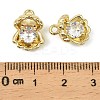 Brass Micro Pave Cubic Zirconia Pendants KK-C107-17G-3
