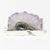 Natural Druzy Amethyst Links connectors G-G895-13S-3