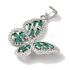 Rack Plating Brass & Cubic Zirconia Pendants KK-L216-014P-02-2