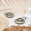Gorgecraft Creative Teacup Shape Porcelain Candle Holder AJEW-GF0006-85A-4