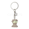 Resin Dog Pendant Keychain KEYC-JKC00564-04-1