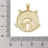 Brass Micro Pave Clear Cubic Zirconia Pendants KK-I712-51G-04-3