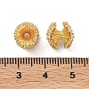 Brass Clear Cubic Zirconia Beads KK-D228-18G-2