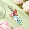 Bouquet Glass Seed Beaded Pendant Decoration HJEW-JM02561-4