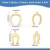 16Pcs 4 Styles 201 Stainless Steel Pendants STAS-UN0033-92-5