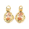 Brass Micro Pave Cubic Zirconia Pendant LS-ZIRC-P089-19G-A-2
