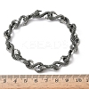 304 Stainless Steel Link Chain Bracelets for Men Women BJEW-D385-03AS-5