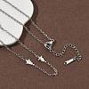 304 Stainless Steel Link Chain Necklaces for Women Men NJEW-K292-01K-P-3