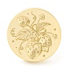 Golden Tone Round Wax Seal Brass Stamp Heads AJEW-Z034-01G-05-2