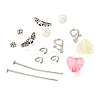 DIY ABS Plastic Imitation Pearl Angel Pendant Making Kits DIY-FP0001-44-3