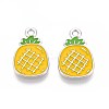 Fruit Alloy Enamel Charms PALLOY-S058-01P-19-2