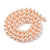 UV Plating Pearlized Glass Pearl Beads Strands GLAA-F128-01A-T7-4