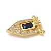 Brass Micro Pave Colorful Cubic Zirconia Pendants KK-U046-04G-01-2