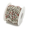 Brass Enamel Round Beaded Link Chain CHC-G022-07P-14-3