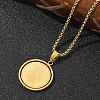 201 Stainless Steel Pendant Necklaces NJEW-Z058-01G-3