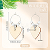 Wooden Heart Wine Glass Chaems AJEW-AB00182-2