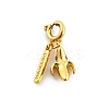Brass Rhinestone Fruits Pendant Decoration HJEW-P020-01G-G-1