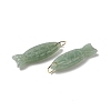 Natural Green Aventurine Carved Pendants G-G314-01G-03-2