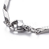 Unisex 304 Stainless Steel Bar Link Chain Bracelets BJEW-L637-38A-P-3