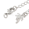 Brass Micro Pave Clear Cubic Zirconia Chain Extender KK-B148-10P-02-2