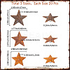60Pcs 3 Styles Star Rust Iron Big Pendants IFIN-GF0001-13B-2