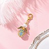Luminous Acrylic & Handmade Glass Seed Beaded Pendants Decorations HJEW-MZ00379-4