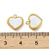 304 Stainless Steel with Synthetic Shell Charms LS-STAS-G338-06G-3