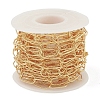 Brass Textured Oval Link Chains CHC-M025-26A-G-3