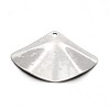 Tarnish Resistant Carved 304 Stainless Steel Fan Pendants STAS-N073-10-2