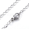 Tarnish Resistant 304 Stainless Steel Necklaces LS-NJEW-E080-15P-2