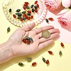 20Pcs Natural Carnelian Connector Charms PALLOY-YW00101-01-5
