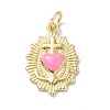 Eco-Friendly Rack Plating Brass Enamel Pendants KK-F845-32G-2