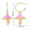 Enamel Mushroom Dangle Stud Earrings JE987D-7