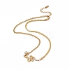 Crystal Rhinestone Pendant Necklace with 304 Stainless Steel Herringbone Chains NJEW-P269-04B-G-2