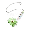 Glass Flower Hanging Suncatchers HJEW-C009-01B-2