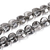 Electroplate Transparent Glass Beads Strands EGLA-B012-AB20-1