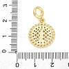 Brass Clear Cubic Zirconia European Dangle Pendants KK-D325-28G-07-3