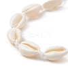 Natural Shell & Synthetic Turquoise Braided Bead Bracelet for Women BJEW-JB09245-02-2