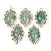 Natural Green Aventurine Faceted Horse Eye Links G-B126-02G-04-1