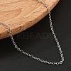 Brass Cable Chain Necklaces for Women NJEW-D302-48P-3