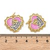 Mother's Day Brass Enamel Pendants KK-G555-15G-02-3