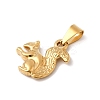 Animal Theme 304 Stainless Steel Pendants STAS-B167-27D-G-2