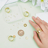DIY Flat Round Charms Cuff Ring Making Kit DIY-DR0001-22G-5