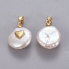 Natural Cultured Freshwater Pearl Pendants LS-KK-L187-15G-2