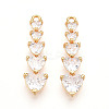 Brass Micro Pave Cubic Zirconia Pendants KK-N261-118B-G-1